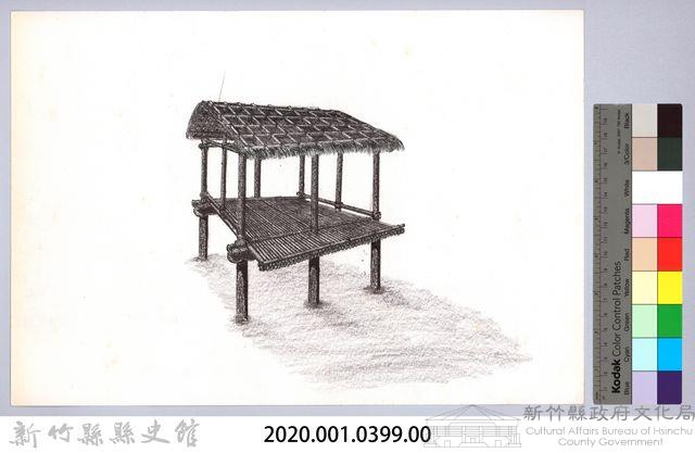 六柱穀倉-31六柱穀倉前開式的搭建10：立牆木藏品圖，第2張