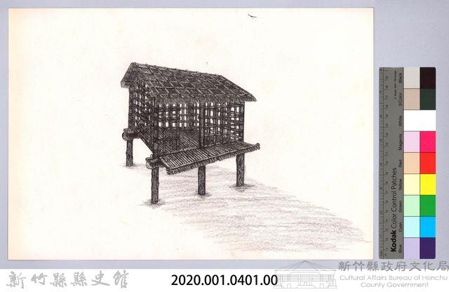 六柱穀倉-33六柱穀倉前開式的搭建12：立橫牆骨藏品圖，第2張