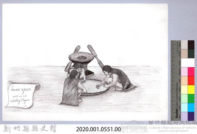 黑帶巴彥畫冊-35穀類入倉6：撿拾米粒藏品圖，第2張