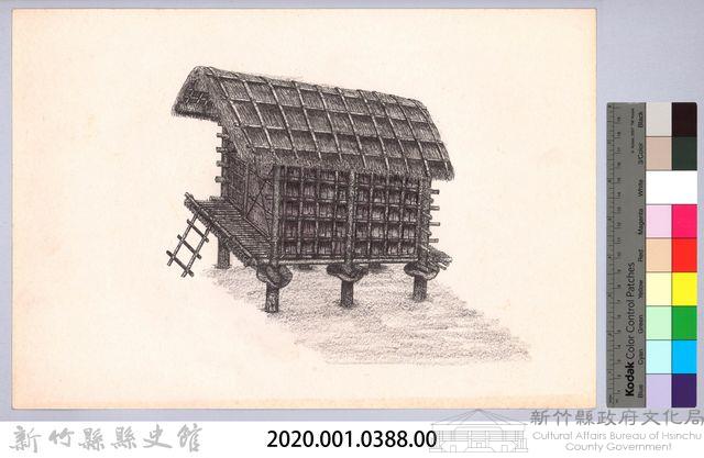 六柱穀倉-20六柱穀倉側開式的搭建16-2：完成圖(有門片)藏品圖，第2張