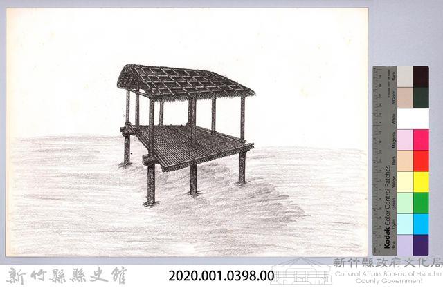 六柱穀倉-30六柱穀倉前開式的搭建9：鋪屋頂藏品圖，第2張