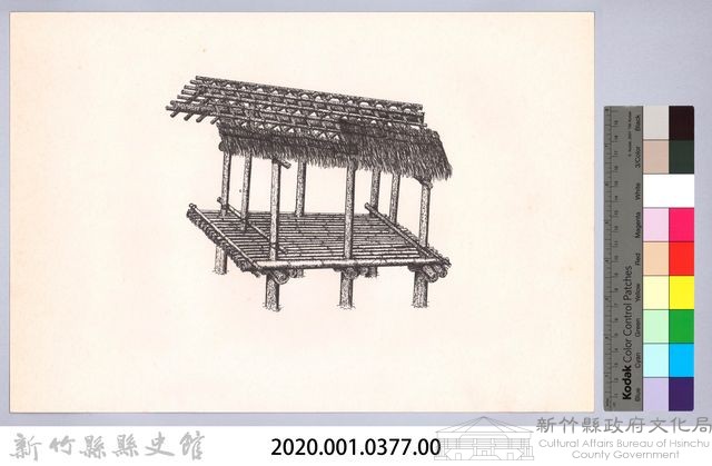 六柱穀倉-9六柱穀倉側開式的搭建9-1：鋪屋頂藏品圖，第2張