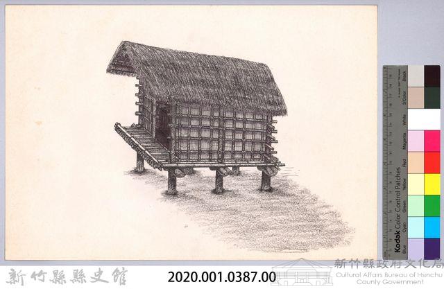 六柱穀倉-19六柱穀倉側開式的搭建16-1：安置門片完成圖(無門片)藏品圖，第2張