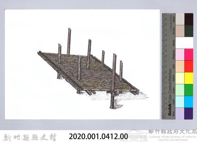 七柱穀倉-7七柱穀倉尖頂式的搭建3：鋪架台藏品圖，第2張