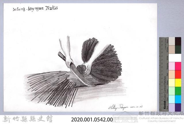 黑帶巴彥畫冊-25穀類收割3：切除小米莖藏品圖，第2張