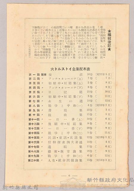 《大トルストイ全集　月報第十六號》藏品圖，第2張