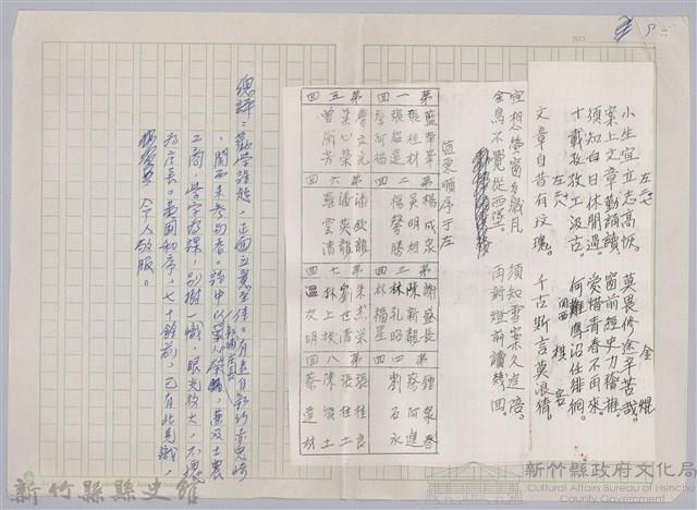 林柏燕輯註：「大新吟社」原稿複印本─二十三藏品圖，第9張