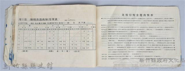 《糧食進出登記簿、糧食進出旬（月）報表記載實例》藏品圖，第21張