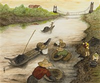 基隆河撈煤的圖片