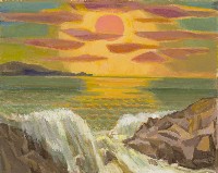 夕陽餘暉的圖片