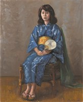 著浴衣的女子的圖片