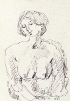 鋼筆人物素描NO.52藏品圖，第1張