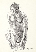 鋼筆人物素描NO.54的圖片