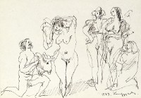 鋼筆人物素描NO.58藏品圖，第1張