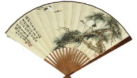 松鶴成扇的圖片