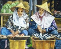 賣魚婦的圖片