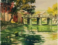 鹽水橋影的圖片