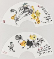 （上）秋夜聞稚鴨蟲鳴（下）一片天真羨童稚藏品圖，第1張