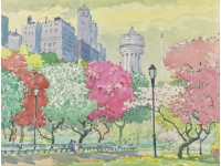 紐約河濱大道之春寫生(舊居)的圖片