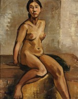 坐的裸女像（九）藏品圖，第1張