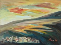 山麓夕照的圖片