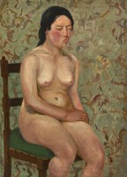 坐姿冥想裸女藏品圖，第1張