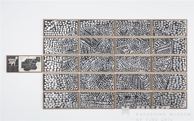 在併合20張鐵道影展報刊上圖繪一個粒子藏品圖，第1張