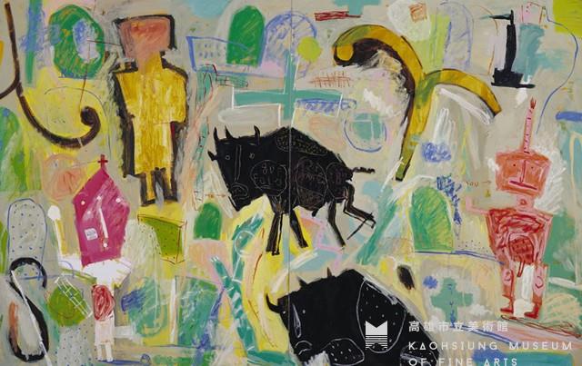 兩頭野牛、兩個武士、一棵樹藏品圖，第1張