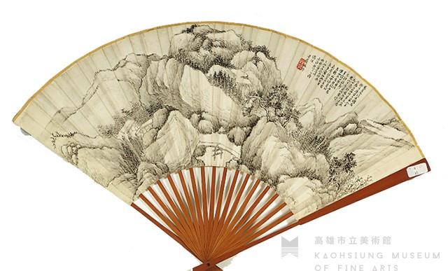 水墨山水成扇藏品圖，第1張