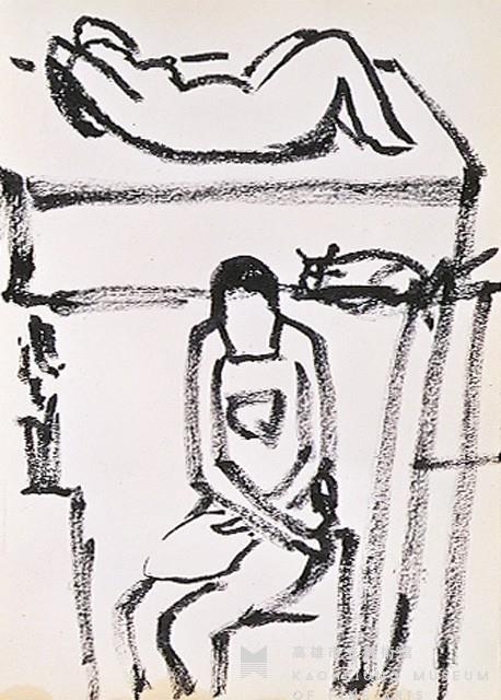 速寫(二女與貓)藏品圖，第1張