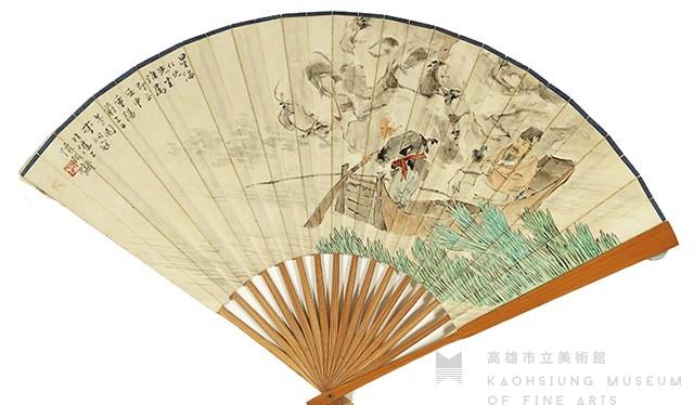 人物(垂釣圖)成扇藏品圖，第1張