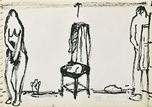 速寫(椅子與貓)藏品圖，第1張