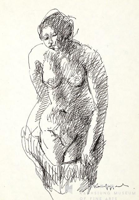 鋼筆人物素描NO.54藏品圖，第1張