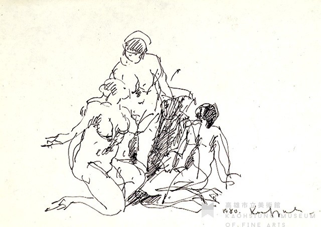鋼筆人物素描NO.48藏品圖，第1張