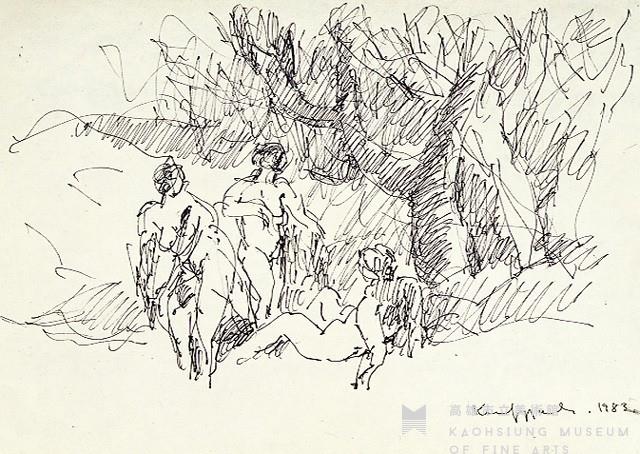 鋼筆人物素描NO.46藏品圖，第1張