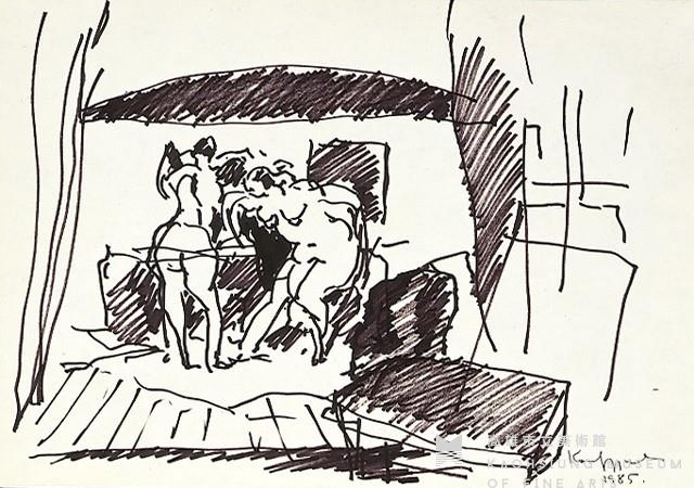 鋼筆人物素描NO.50藏品圖，第1張