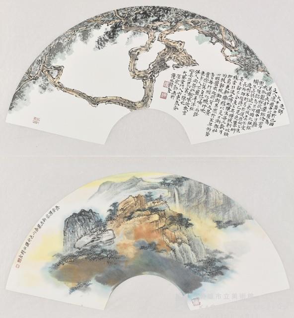 (上)八德園中臥龍松 (下)暮春山色藏品圖，第1張