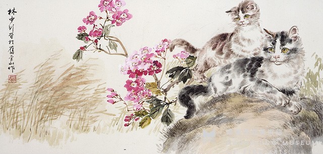 海棠雙貓藏品圖，第1張