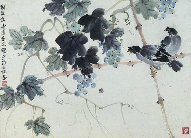 花鳥(葡萄八哥)藏品圖，第1張