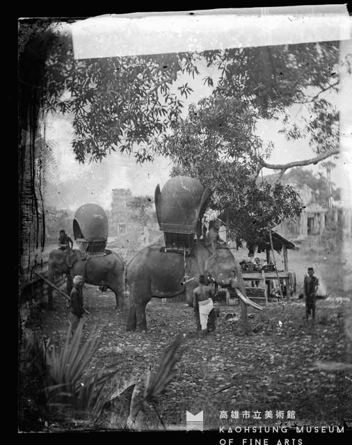 前往柬埔寨途中的兩頭大象藏品圖，第1張