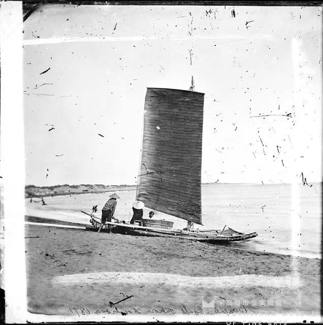 打狗港附近的竹筏藏品圖，第1張