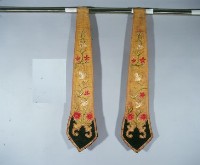 白鷺花草刺繡劍帶（一對）藏品圖，第1張