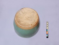 -1：綠釉弦紋陶盆、-2：綠釉乳丁紋四繫鼓形帶蓋盆、-3：綠釉折沿陶盆藏品圖，第4張