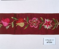 刺繡蝴蝶花卉腰帶藏品圖，第3張