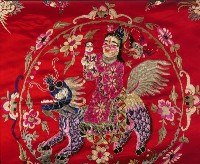 麒麟送子刺繡被面藏品圖，第3張