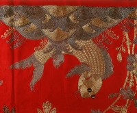 鯉躍龍門刺繡桌圍藏品圖，第3張