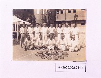 網球場合影及女子青年挺身隊修業式藏品圖，第1張