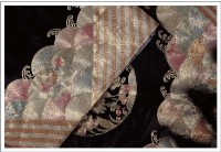 黑緞地立領對襟窄袖盤金仙鶴團花女褂藏品圖，第5張