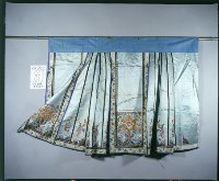 天青緞地金繡龍鳳紋馬面裙藏品圖，第1張