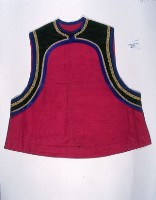 黑緞地大襟彩繡花蝶紋女童馬甲藏品圖，第2張